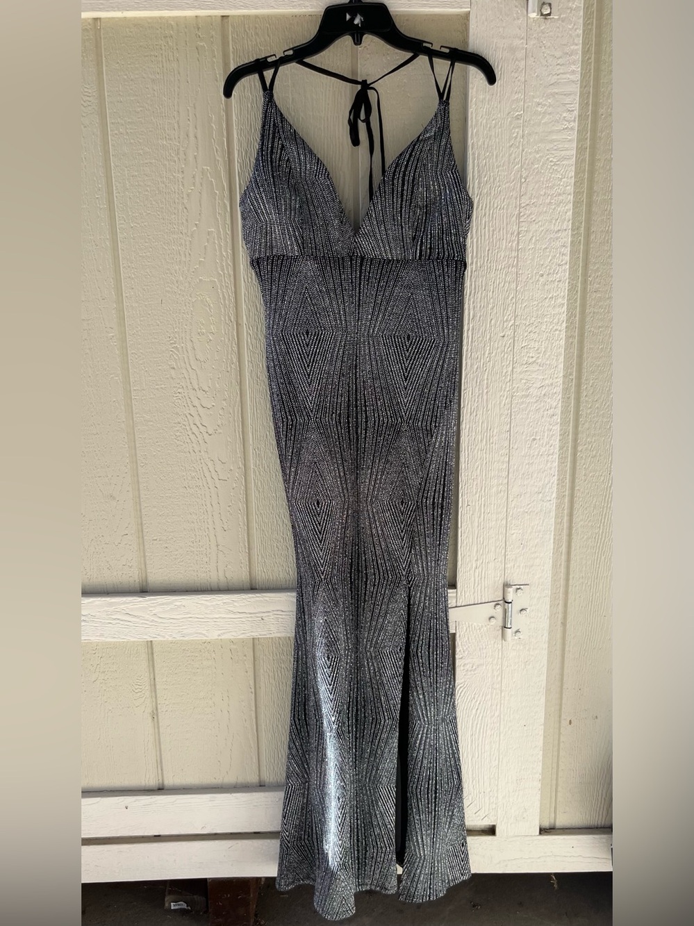 Trixxi Black Dress with Silver Sparkle